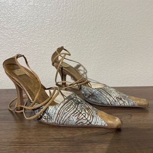 Y2K Giorgio Fabiano Elegant Brown and Cream Women's Heels